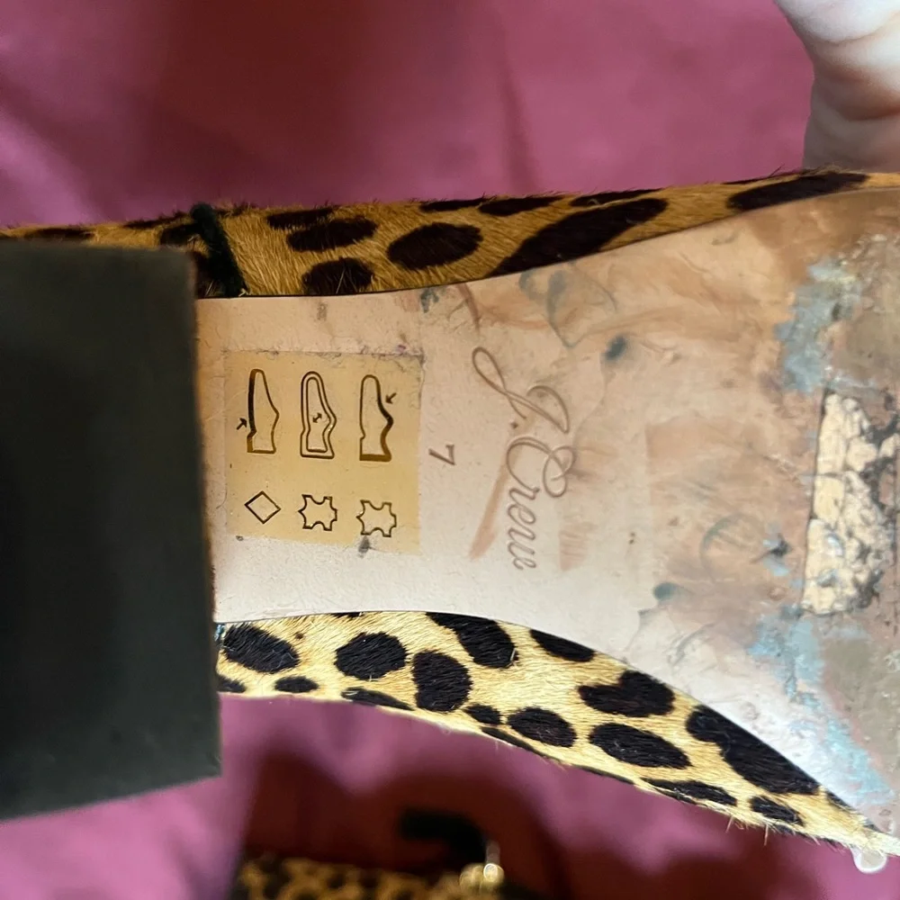 J. Crew Leopard Print Ankle Boots in Tan and Black - Picture 3 of 4